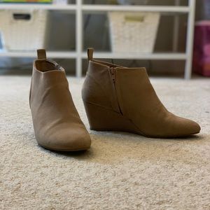 Forever 21 Nude Suede Booties